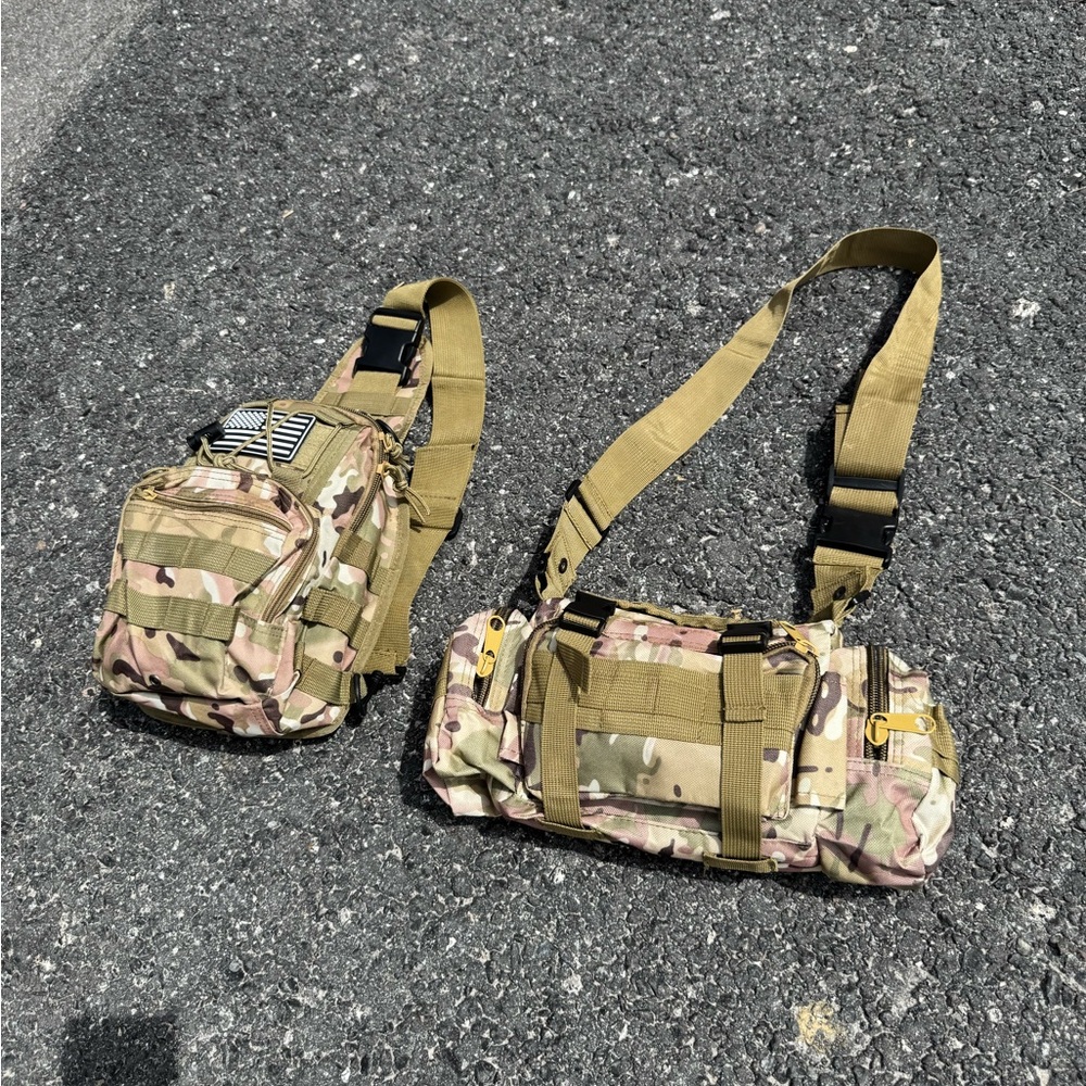 Camouflage Tactical Sling Bag Set - Picture 4 of 7